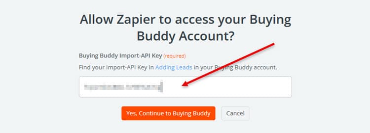 Connecting Buying Buddy account